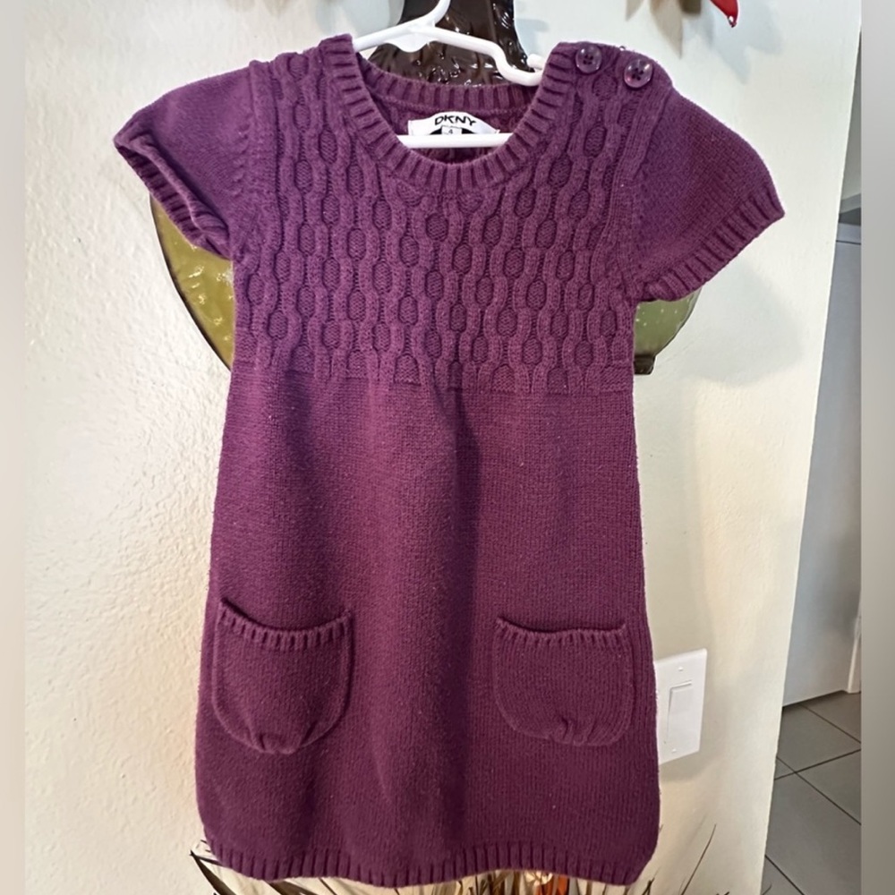 DKNY Purple Sweater Dress